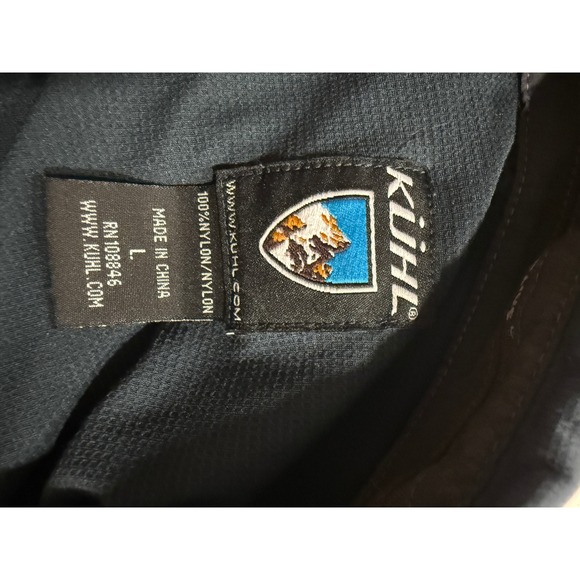 Kuhl Mens Long Sleeve Shirt Nylon Button Up Travel Outdoor Blue Large - Picture 4 of 7